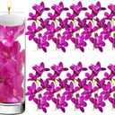 10 Pcs Artificial Flowers for Floating Candles Centerpiece Purple Orchid Faux Flower Vase Fillers for Birthday Wedding Dinning Table Party Home Bar Restaurant Decor (Onecolor)