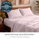 Mellanni Full Sheets Set - 4 PC Iconic Collection Bedding - Hotel Luxury, Extra Soft, Cooling Bed Sheets - Wrinkle, Fade, Stain Resistant (Full, Blush Pink)