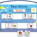 Today's Activities Daily Routine Visual Timetable Magnetic Tile Chart for Children
