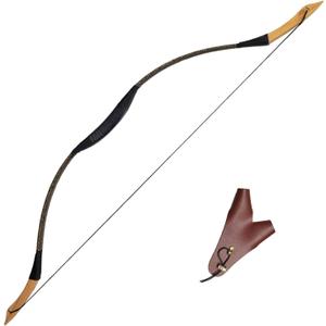 54'' Traditional Recurve Bow Horsebow Archery Hunting Handmade Longbow 30Lbs