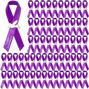 50 Pcs Dove Funeral Ribbons Memorial Ribbon Funeral Pins Classic Memorial Service Respect Ribbon Bow with Safety Pins and Dove for Mourning Remembrance Day Event(Purple) 50 Pcs Dove Funeral Ribbons Memorial Ribbon Funeral Pins Classic Memorial Service Respect Ribbon Bow with Safety Pins and Dove for Mourning Remembrance Day Event(Purple)