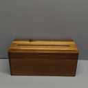 12" Acacia Wrap Dispenser with Slide Cutter  Plastic Wrap, Foil & Butcher Paper Holder for Kirkland, Reynolds, Saran & Sams Club Rolls  Countertop or Commercial Use