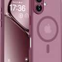 TOCOL for iPhone 17 Case, Full Camera Protection, Built-in Magnetic Ring, Compatible with Magsafe Charger, Drop Protection, Translucent Matte Phone Case for iPhone 17 6.3 inch (Plum)