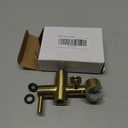 Brushed Gold Shower Arm Diverter with Hand Shower Mount, G1/2 Brass Shower Diverter Valve Bathroom Universal Shower System Replacement for Handheld Shower and Fixed Shower Head
