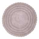 DII Dusty Lilac Round Crochet Bath Mat