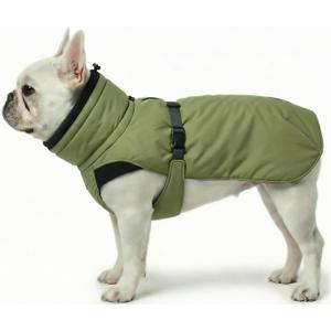 Dog Winter Coat, Warm Puffer Jacket with Fur-Safe Buckle & Leash Hole for Cold Weather, Water-Repellent Snow Vest, Breathable Thermal Apparel for Hiking & Active Dogs (Green, Small)