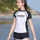 KORADI Girls Swimsuits Rash Guard Swim Sets Kids Two-Piece Bathing Suits Teen Swimwear Beach Shorts Sun Protection Swim Shirts, Size: 11-12 Years 