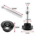 4 Pcs 1.25 inch Universal 304 Stainless Steel Vehicle Hood Pins-Quick Release Lock Latch Bumper License Plate Lock Clip Push Button Bonnet