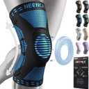 NEENCA Professional Knee Brace, Compression Knee Support with Patella Gel Pad & Side Stabilizers, Medical Knee Sleeve for Pain Relief, ACL,PCL, Meniscus, Injury Recovery, Arthritis, Sports, Workout (XX-Large, Blue)