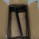 Osring 8 Inch Trapezoid Furniture Legs 4pcs, Solid Steel Furniture Hairpin Leg for Side Table, TV Stand and Cabinet, Black