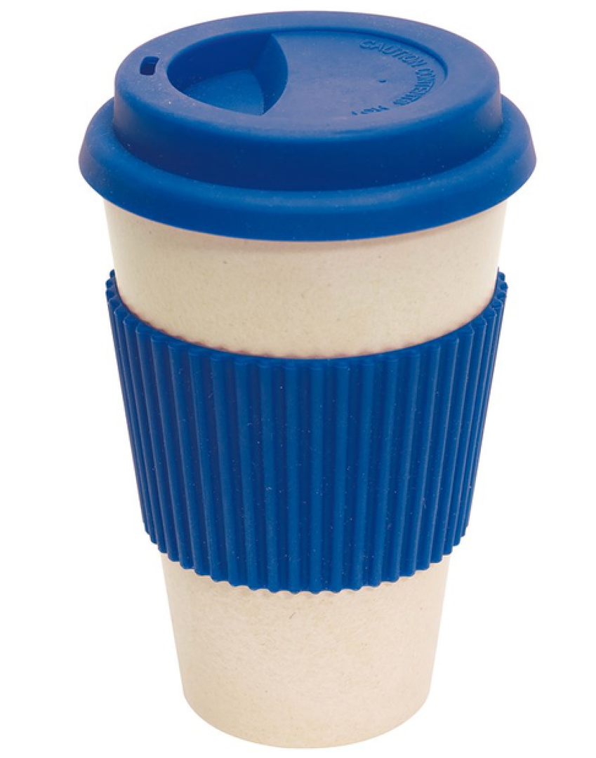 Eco Mug Reusable Travel Coffee Mug 16oz Blue Soft Grip BPA Free Insulated Fill Brew Eco Mug BPA Free 16 Oz