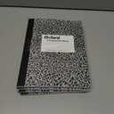 4 x Oxford Composition Notebook, College Ruled Paper, 9-3/4" x 7-1/2", Black Marble Covers, 100 Sheets, 1 Book (63796)