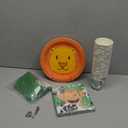 BLUE PANDA Animal Party Supplies - Serves 24 - Includes Plates, Knives, Spoons, Forks, Cups and Napkins. Perfect Party Pack for Kids Themed Birhtday Parties and Baby Showers, Zoo Animal Pattern
