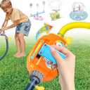 2 x Water Valve for Sprinkler Toys, Adjustable Water Flow Pressure Control Toy, New Creative Ways to Play, Kids Water Splash Pad & Sprinkler Accessories with 2M Hose for Fun Summer Outdoor Games