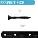 8PCS 5.00 x 0.75 Black Straight Flat Brace, Stainless Steel Sturdy Bracket, Metal Strap for Wood Furniture Chair with 32PCS Screws