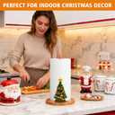 Christmas Paper Towel Holder - Christmas Tree Winter Xmas Kitchen Countertop Bathroom Decor - Xmas Gift for Women, 3D Cute Decorations