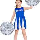 Pack of 4 Cheerleading Pom Poms 12 inch 80g Foil Plastic Metallic Cheerleader Pom Poms for Cheer Sport Kids Adults Team Spirit Cheering (Rose Red/Gold New)