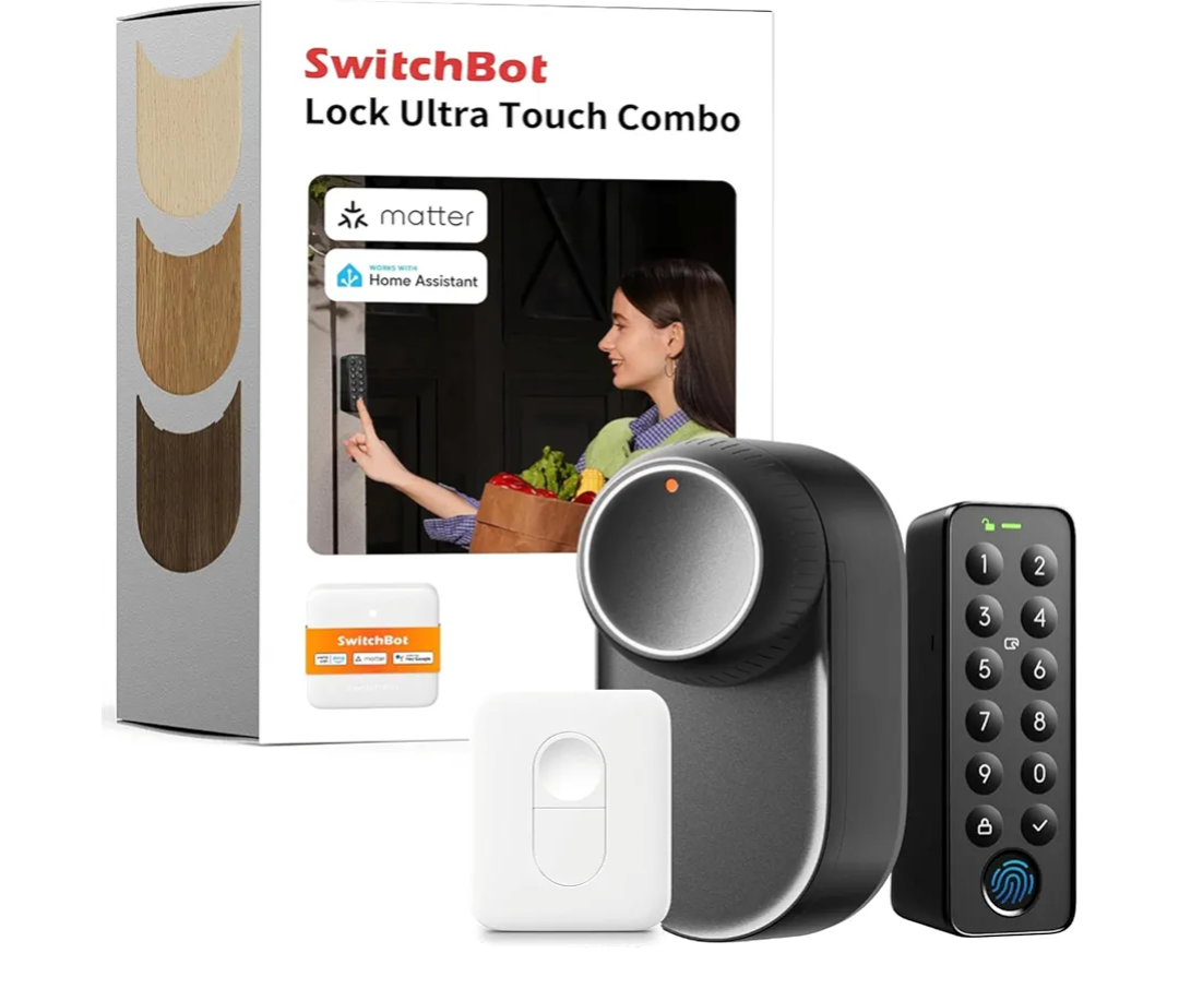 Smart Lock Ultra with Keypad with Remote,Fingerprint Door Lock, App Remote Control, Built-in WiFi Keypad Deadbolt, Auto Unlock, Waterproof&Easy Install,Supports Alexa and Google