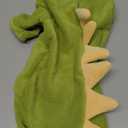 Dinosaur Sphynx Cat Clothes, Soft Polar Fleece Sweater for Cat, Elastic Pet Clothes Thick Winter Warm Outfit for Hairless Cat, Devon, Cornish, Small Dogs Apparel with Sleeves (Green, XX-Large) (XXL (12.5-15 lbs)