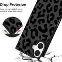 Fiyart Designed for iPhone 16 Case Cute Cheetah Print Design Compatible with MagSafe Wireless Charging,Magnetic Leopard Phone Cover for Women Girls 6.1"-Black