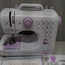 This lightweight Sewing machine is designed for convenience and versatility. Sewing Machine for Beginners,Portable 12 Built-in Stitches,(High-Low Speeds),505UJH.DC Power Supply Method.