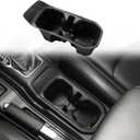 Muslogy Center Console Cup Holder Inserts Compatible with 2018-2024 2025 Jeep Wrangler(JL/JLU) & Gladiator(JT) Accessories Middle Console Drink Holder TPE Organizer Non-Slip Drink Stopper