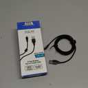 6 Foot Braided Nylon Micro Black Chrome USB Charge/Sync Cable