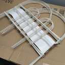 FOREHOGAR Decorative Garden Folding Border Fence 18in X20ft Rustproof Metal Wire Edging Flower Bed Fences Panel Outdoor White Garden Fencing Edge Patio Landscape