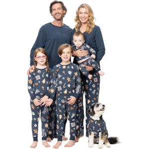 PajamaGram womens Christmas Pajamas for Family (Blue)