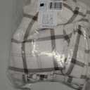 NICETOWN Plaid Window Curtain, Linen Sheer Curtains 84 inches Long for Living Room and Bedroom Drape with Rod Pocket Back Tab, Farmhouse Shade, 52" x 84", White, 1 Pair