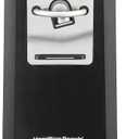 Hamilton Beach Smooth Touch Electric Automatic Can Opener Easy Push Down Lever, For All Standard-Size and Pop-Top, Extra Tall, With Bottle Opening Accessory and Built-In Knife Sharpener, Black