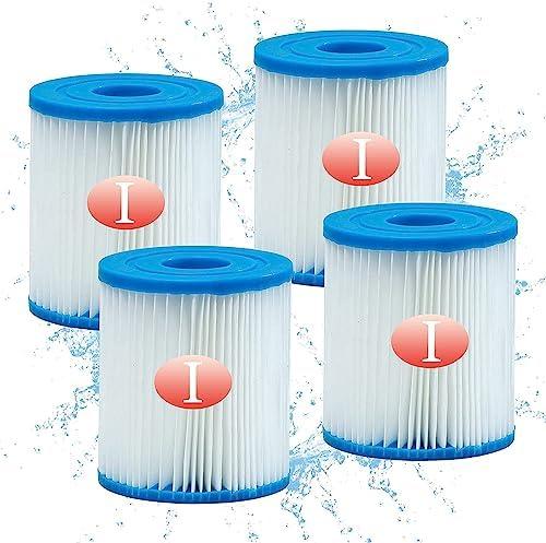MRSTOT Type I Filter Cartridge for Pools,Replacement Filters Cartridge for 58093,for Summer Waves,for 300/330 Gal/H Filter Pumps (4 Pack)
