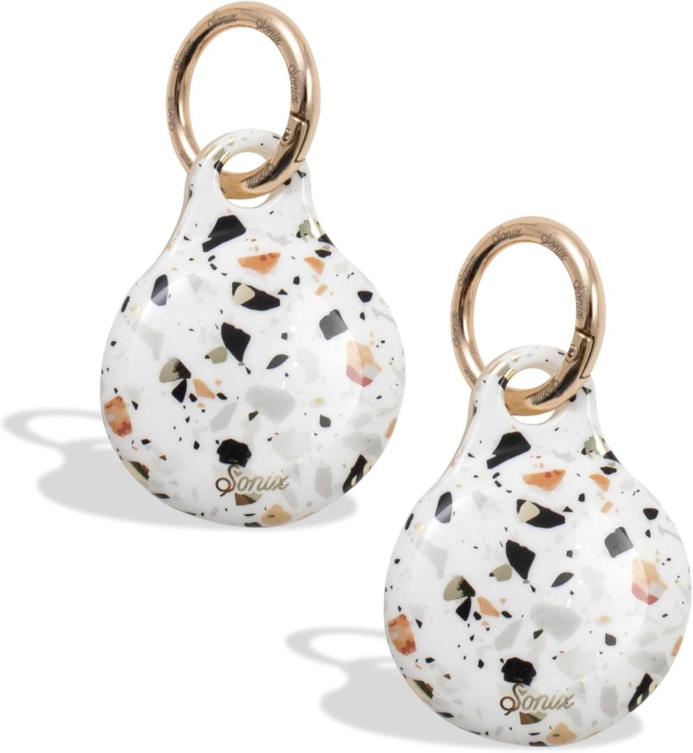 Sonix Cases for Apple AirTags with Keychain (Terrazzo Confetti) 2-Pack
