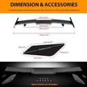 Toyota Camry Spoiler 57inch Rear Spoilers Compatible with 2018-2023 Toyota Camry,Honda Accord Glossy Black PP Universal Trunk Spoiler Wing for Sedan