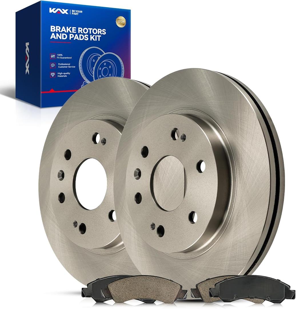 KAX Front Brake Kit, OE Brake Rotors and Ceramic Brake Pads | Fits Chevrolet/GMC/Cadillac-Silverado 1500/ Sierra 1500/Suburban/Tahoe, Yukon/Suburban 1500/ Yukon XL/XTS/Avalanche/Yukon XL 1500 (Front-55097+D1363)