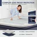 Air Mattress Queen With Built In Pump,18''Raised Blow Up Mattress 2 Mins Self-Inflation/Deflation,Upgraded Thicker Inflatable MattressAir Bed with Storage Bag for Guests,HomeCamping660 lbs Max