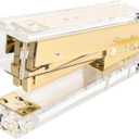 Swingline Compact Clear Acrylic Gold Stapler, 20 Sheet Capacity, Half Strip, Transparent Desk Stapler (S700000A)