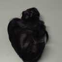 morvally Short Black Purple Wig with 2 Buns Anime Cosplay Synthetic Hair Wigs for Halloween Costume Party (Black Purple, Small Head)