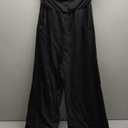 STOLKISS Women’s Tube Top Jumpsuits Strapless Belted Wide Leg Bustier Jumpsuit Backless Baggy Long Pants Rompers with Pockets,S