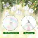 30 PCS Iridescent Ornaments Balls,2.36 Inch Clear Christmas Rainbow Ball,Plastic Hanging Bubble Ornaments Balls for Christmas Tree,Party,Home Decor