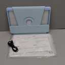 MePadKey Touchpad Keyboard Case for Samsung Galaxy Tab A9 Plus 11 inch SM-X210/X215/X216, 360 Degree Rotating Cover with Color Backlight Magnetic Removable Keyboard for Tablet A9+ (Sky Blue+White)