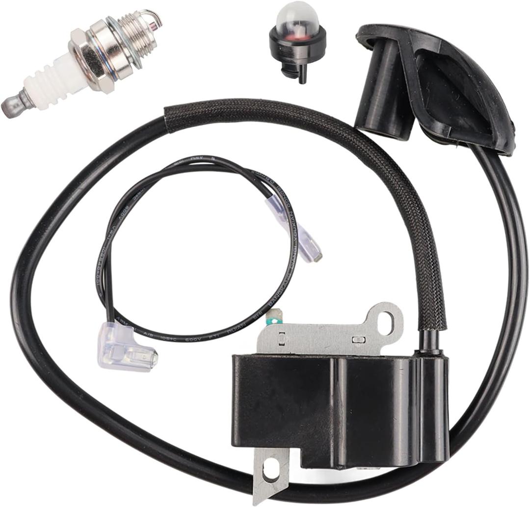 4134 400 1312 Ignition Coil for Stihl KA120 KA120R KA250 FS120 FS120R FS200 FS200R FS250 FS300 FS350 FS380 BrushCutter with Spark Plug