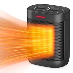 1000W PTC Ceramic Small Space Heaters with Overheating & Tip-Over Protection, Portable Electric Mini Heater Fast Quiet Heating for Office Bedroom Desk