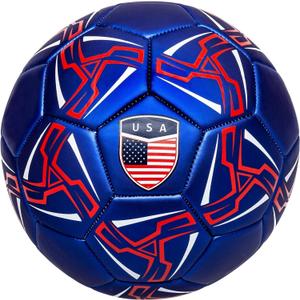 Western Star Soccer Ball USA  Official Match Weight - 4 Colors - Youth & Adult Soccer Players - Attractive and Durable Design (Navy Blue), Size 4