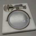 Rocollos 9" Wall Mounted Lighted Makeup Mirror, Large Double Sided 1X/10X Magnifying Mirror, 3 Color LED Vanity Mirror, Touch Dimmable 360 Swivel Light Up for Bathroom