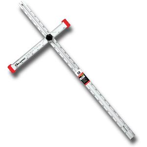 Kapro - 317 Adjustable Drywall T-Square Tool - Aluminum - for Layout and Marking - Features Sliding Head and Dual Directional Printed Scale - 48 Inch