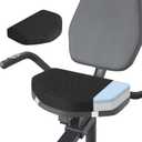 Exercise Bike Seat Cushion - Memory Foam Recumbent Bike Seat Cushion Pad, Extra Large Wide Comfortable Cover with Straps for Women Stationary & Indoor Fitness, Ergonomic Padding Black