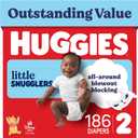 Huggies Little Snugglers Diapers Size 2, 186 Count (3 Packs of 62)