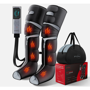 Pryfey Leg & Foot Massager w/ Heat & Compression - 12 Intensities, 6 Modes