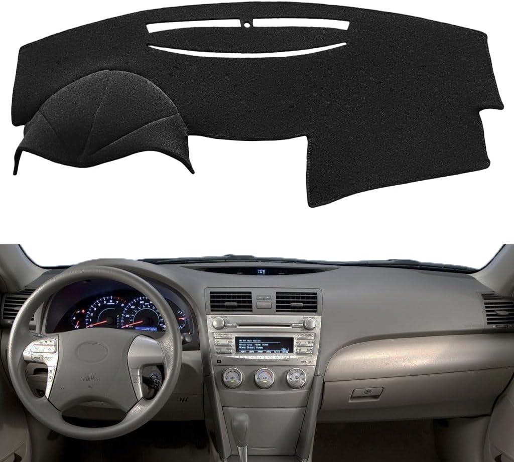 Dash Cover Mat Pad Custom Fit for Toyota Camry 2007 2008 2009 2010 2011 Dashboard Cover Carpet Cap Protector (Black) 
